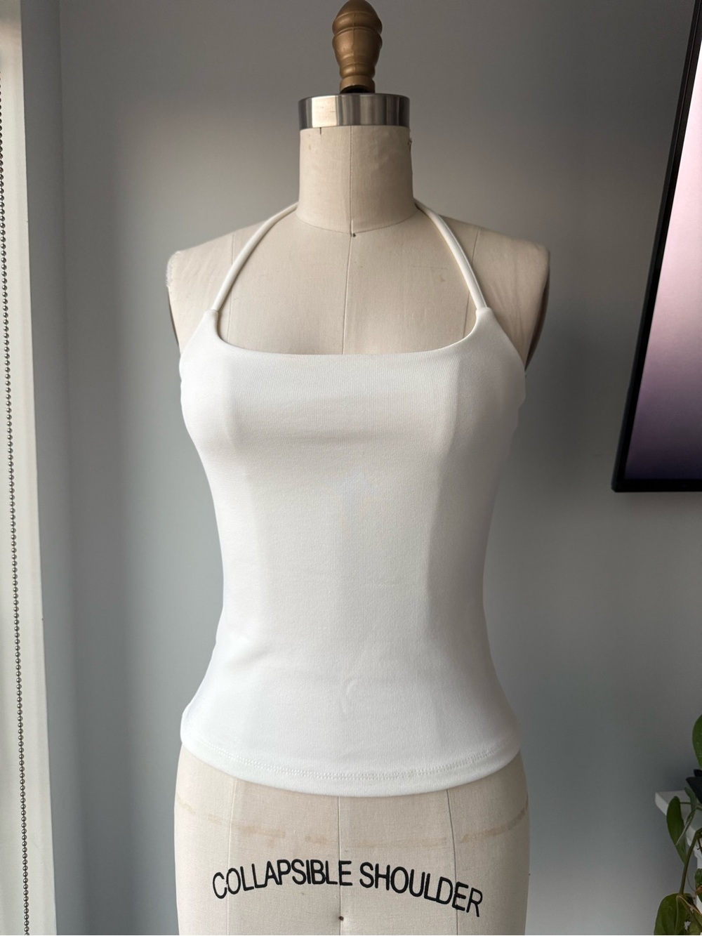 Zara White Halter Tank
